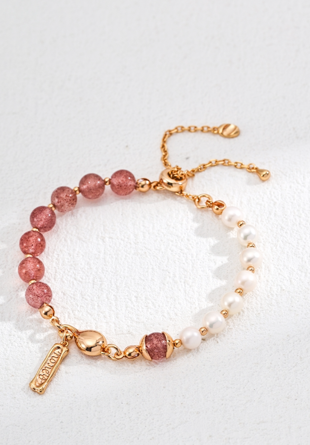 Strawberry Quartz Love Bracelet
